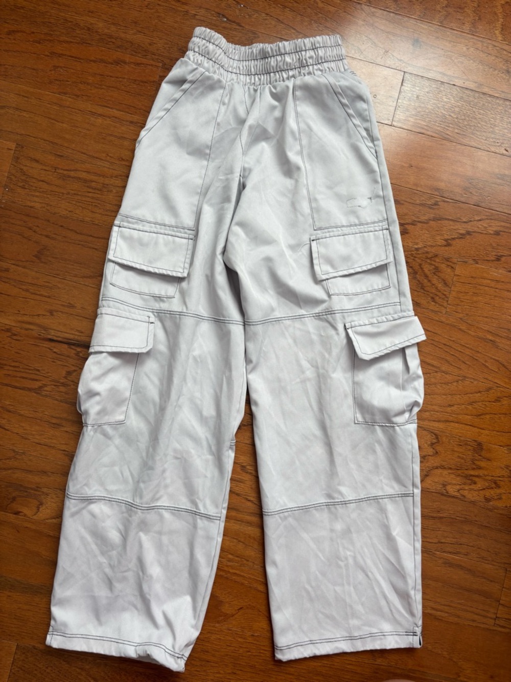 FIVE DANCEWEAR White Cargo Jogger Pants/Hip Hop